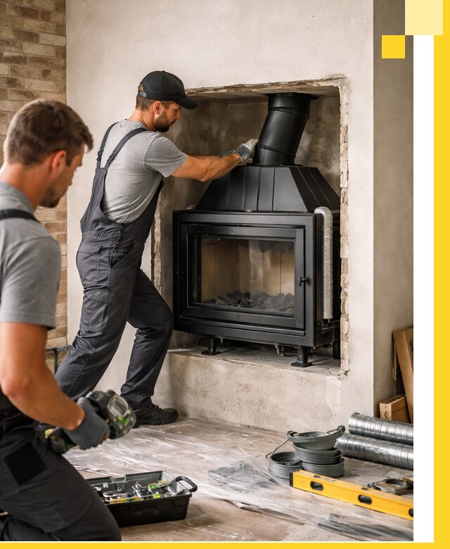 Установка каминных топок в Баксане: монтаж, подключение