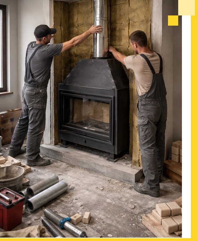 Изготовление и монтаж закрытых каминов в Баксане под ключ