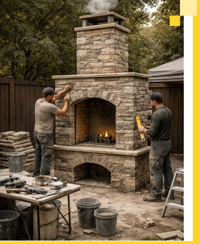 Проектирование и установка уличных каминов в Баксане