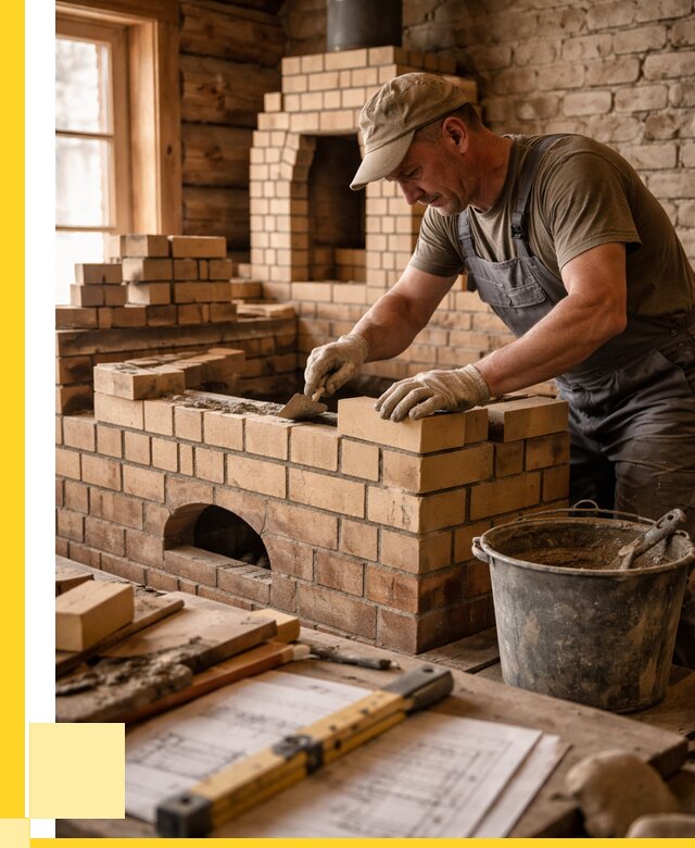 Кладка печей из кирпича в Баксане цены от 30306 р. - ЭриданБкс