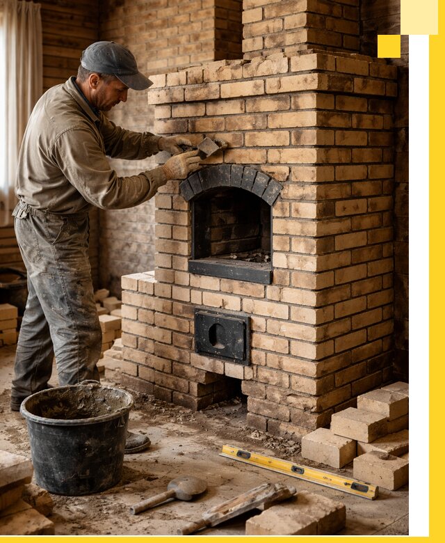 Кирпичные печи под ключ в Баксане: проектирование и кладка