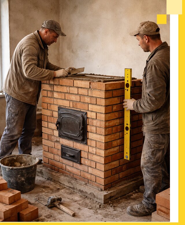 Отопительные печи под ключ в Баксане, установка и сборка