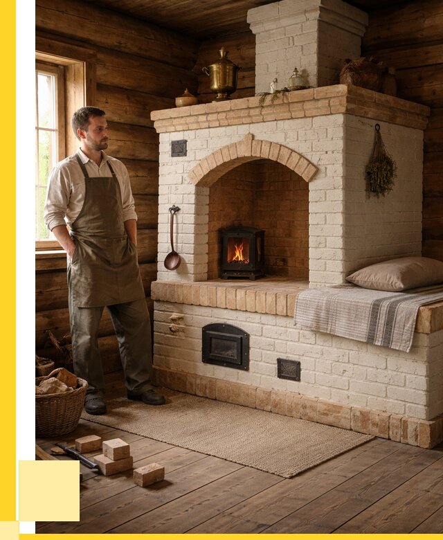 Русские печи с лежанкой под ключ в Баксане от 151530 р. ЭриданБкс