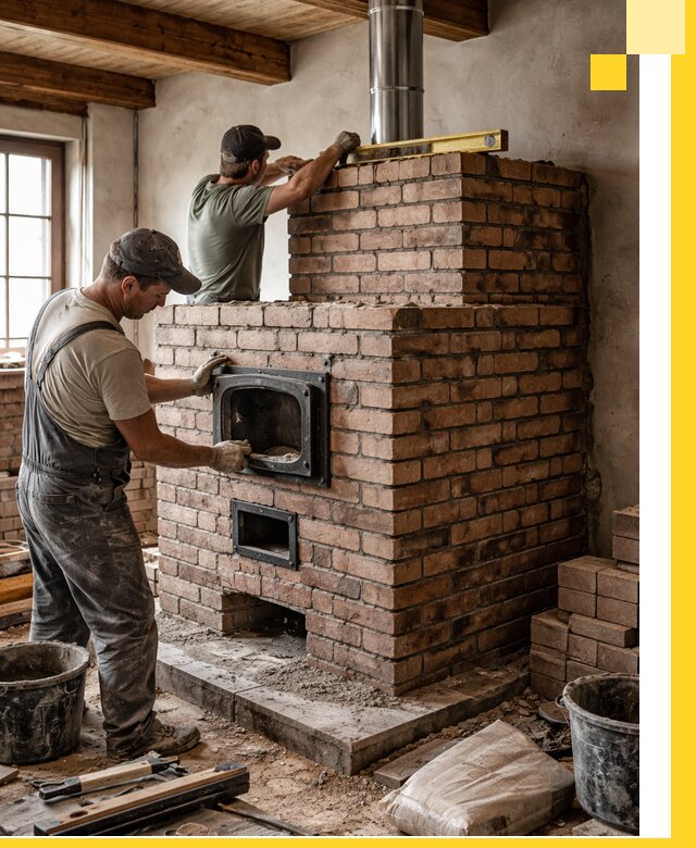 Печи для загородного дома под ключ в Баксане — монтаж и сервис