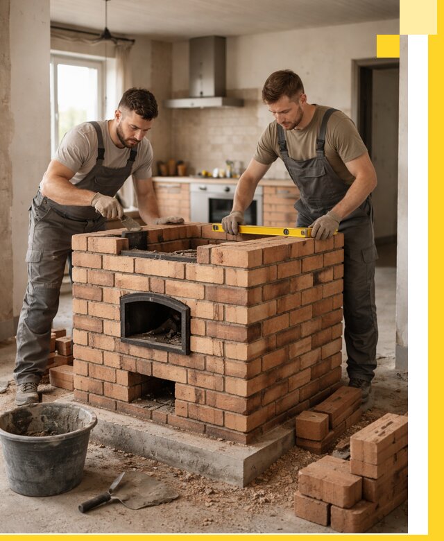 Установка и монтаж печей в частном доме в Баксане под ключ