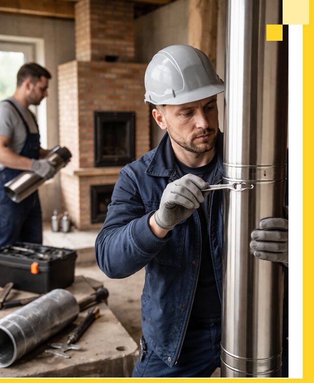 Профессиональный монтаж дымоходов для печей в Баксане