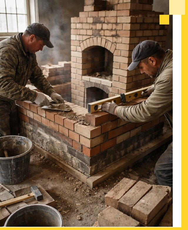 Изготовление и монтаж печей и каминов из кирпича в Баксане