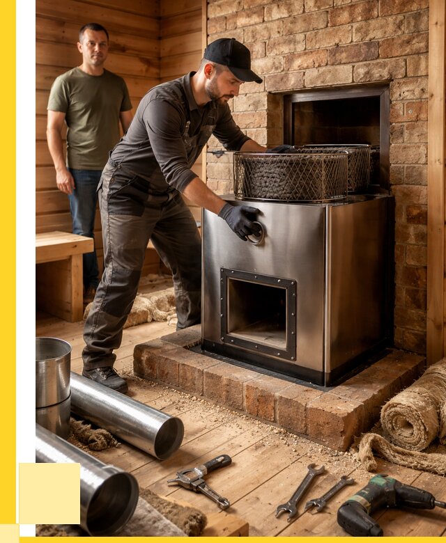 Монтаж банных печей под ключ в Баксане от 18184 р., ЭриданБкс