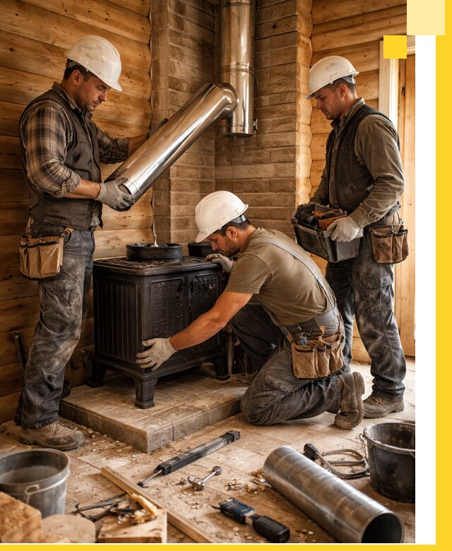 Профессиональный монтаж банных печей и дымоходов в Баксане
