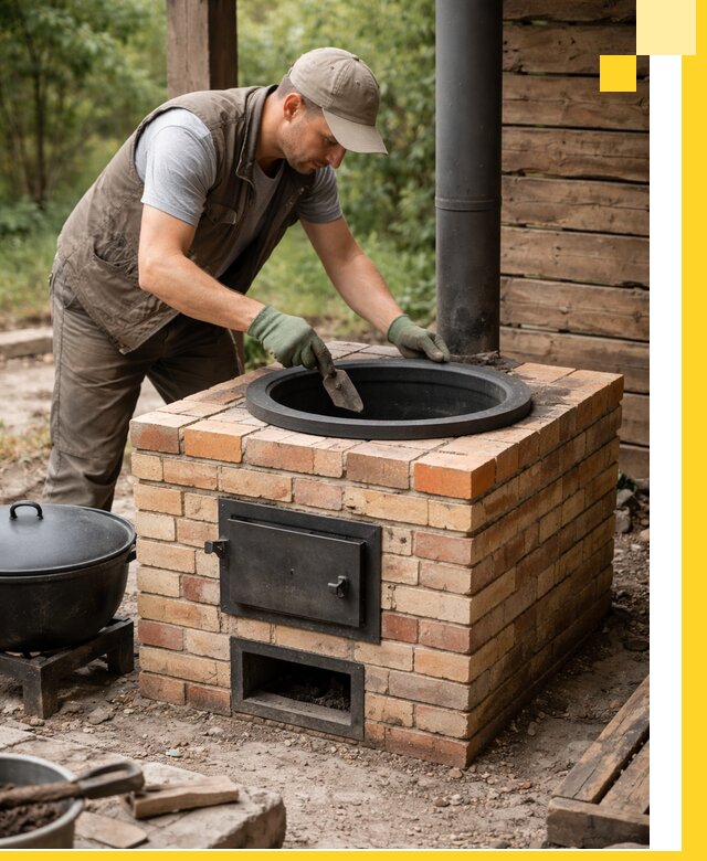 Изготовление и установка печей для казана в Баксане под ключ