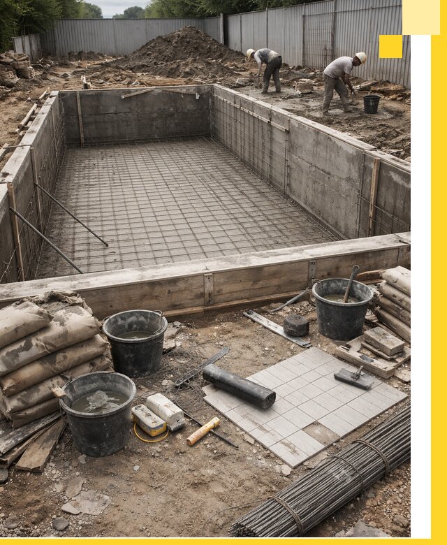 Строительство бассейнов под ключ в Баксане, дизайн и монтаж