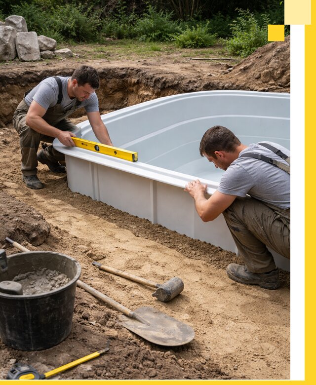 Производство и установка пластиковых бассейнов в Баксане под ключ