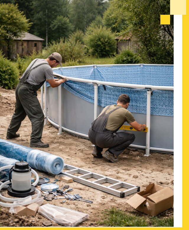 Установка и монтаж каркасных бассейнов в Баксане под ключ