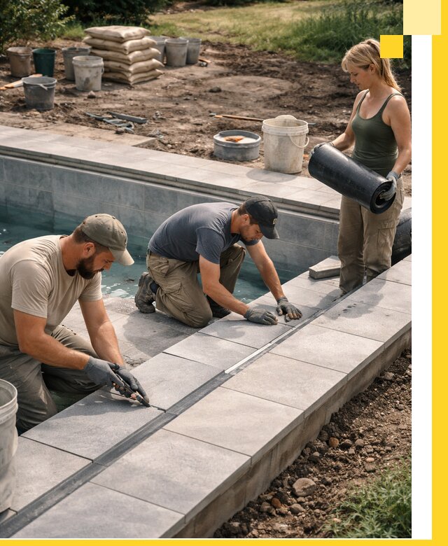 Строительство и монтаж уличных бассейнов под ключ в Баксане