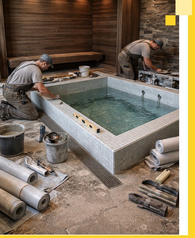 Установка и строительство бассейнов для сауны в Баксане