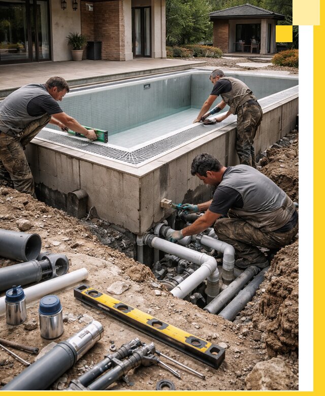 Строительство переливных бассейнов в Баксане под ключ