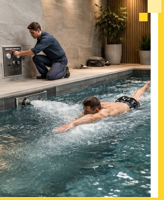 Проектирование и монтаж бассейнов с противотоком в Баксане