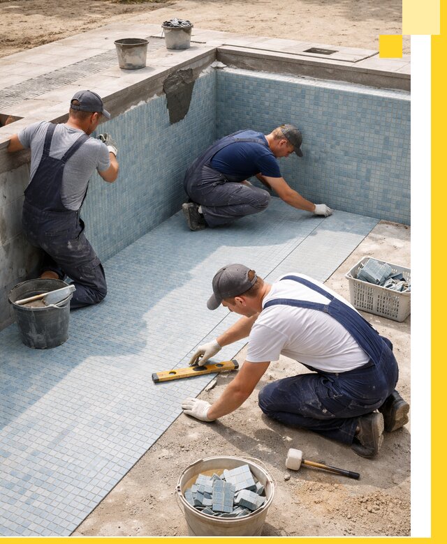 Укладка и установка плитки для бассейнов под ключ в Баксане