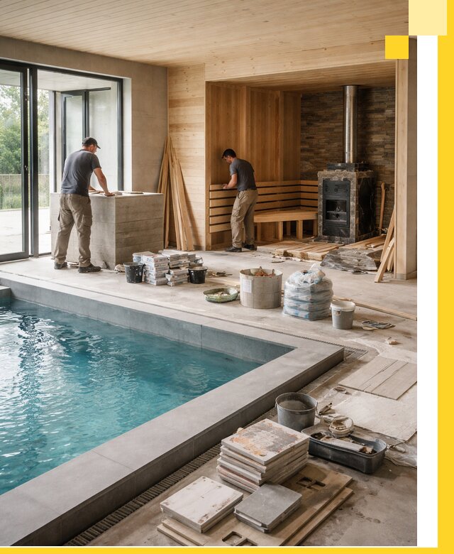 Проектирование и строительство бань с бассейном в Баксане