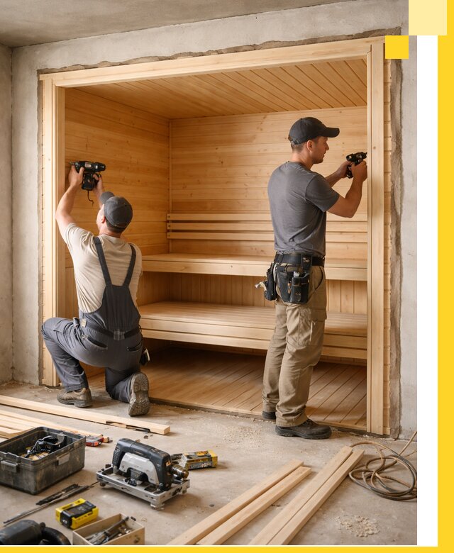 Монтаж саун под ключ в Баксане — проектирование и установка