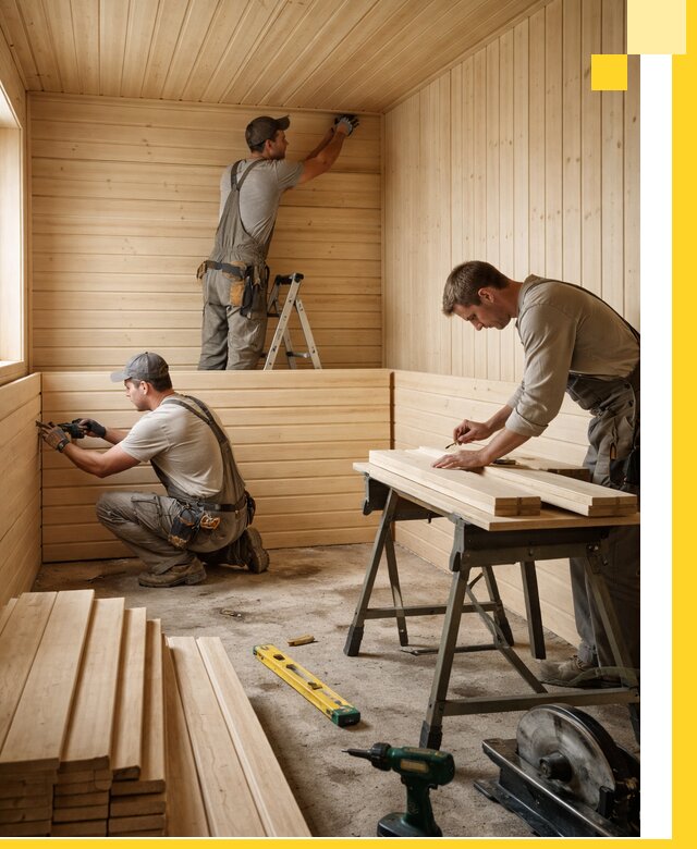 Обшивка саун в Баксане из натуральной древесины под ключ