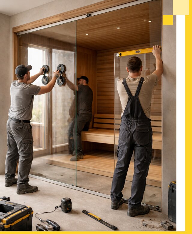 Производство и монтаж стеклянных саун под ключ в Баксане