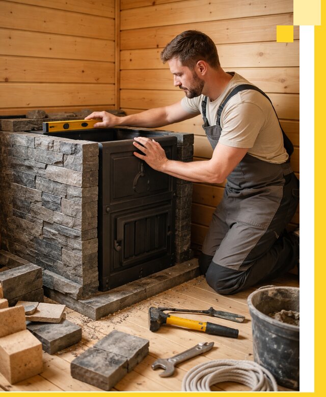 Производство и установка печей для саун под ключ в Баксане