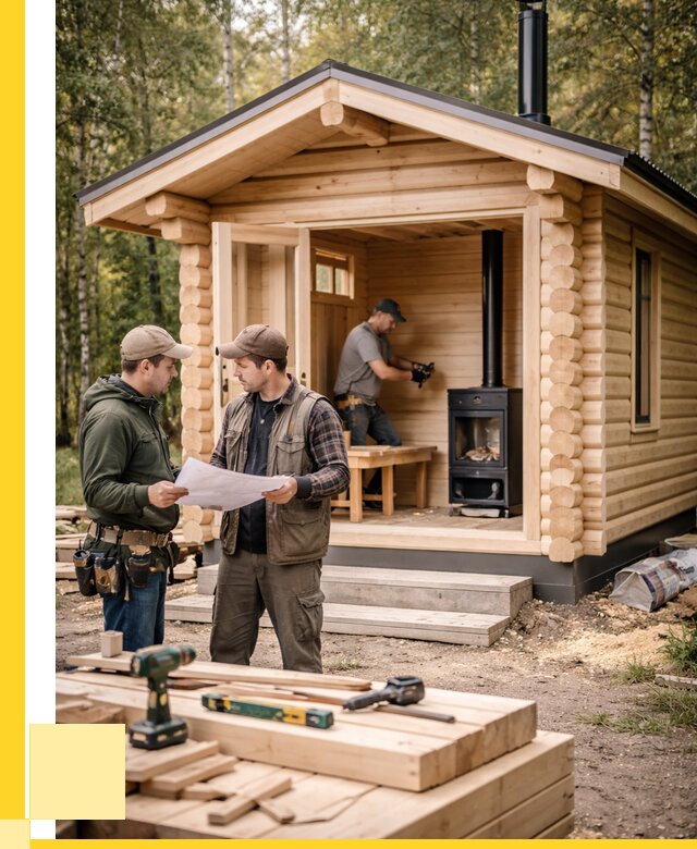 Монтаж бань под ключ в Баксане — от 202040 р. | ЭриданБкс