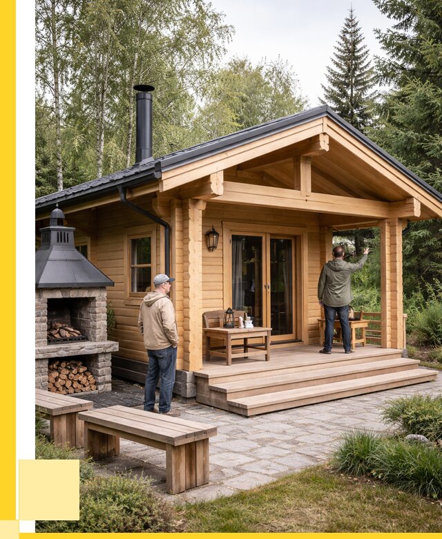 Деревянные бани под ключ в Баксане от 454590 р. | ЭриданБкс