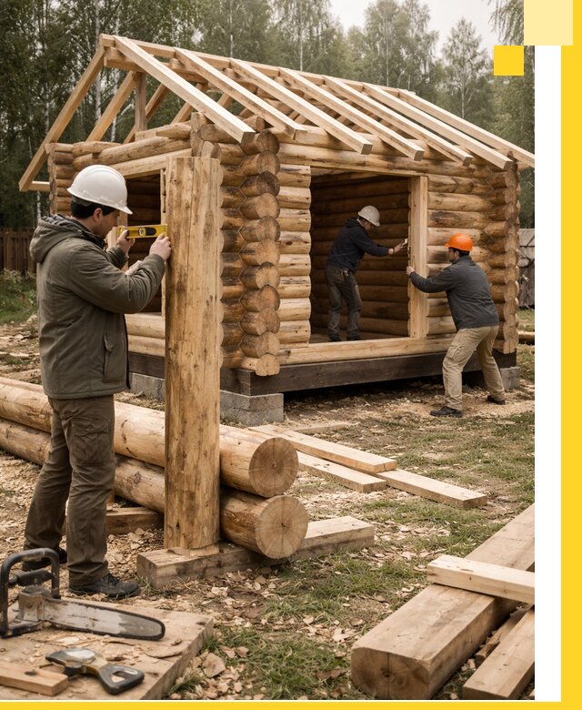 Строительство бань для дачи под ключ в Баксане с доставкой и монтажом