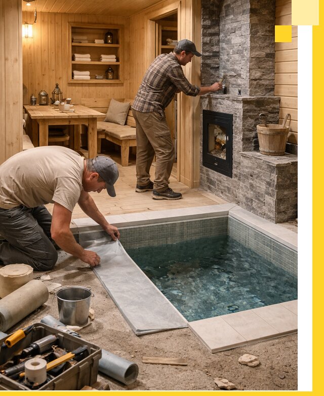 Строительство бань с комнатой отдыха под ключ в Баксане