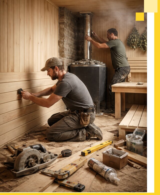 Полное строительство и оснащение парных под ключ в Баксане