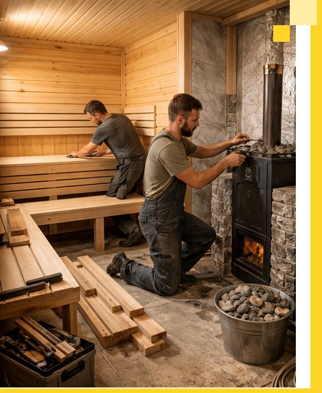 Дизайн и строительство интерьеров бань под ключ в Баксане