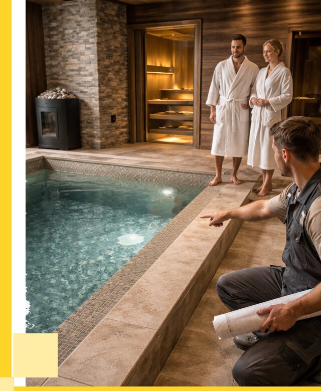 Проект бани с бассейном под ключ в Баксане от 65663 р. | ЭриданБкс