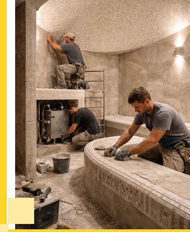 Монтаж хамамов под ключ в Баксане от 252550 р. ЭриданБкс