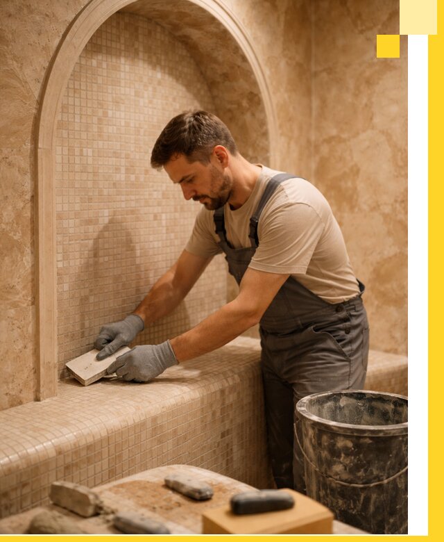 Профессиональная отделка хамамов с мозаикой под ключ в Баксане