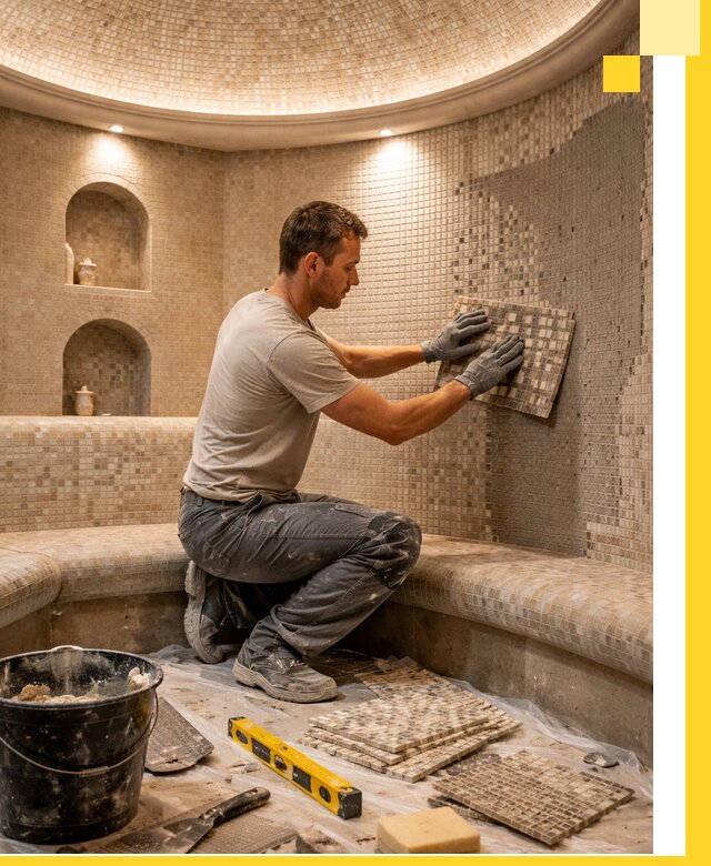 Устройство и монтаж домашнего хамама под ключ в Баксане